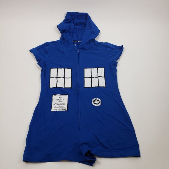 BBC Doctor Who TARDIS One Piece Romper with Hood - Picture 1 of 4